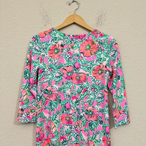 LILLY PULITZER Solia ChillyLilly Mini Dress Soleil Pink Floral Shift NWT - Picture 7 of 14